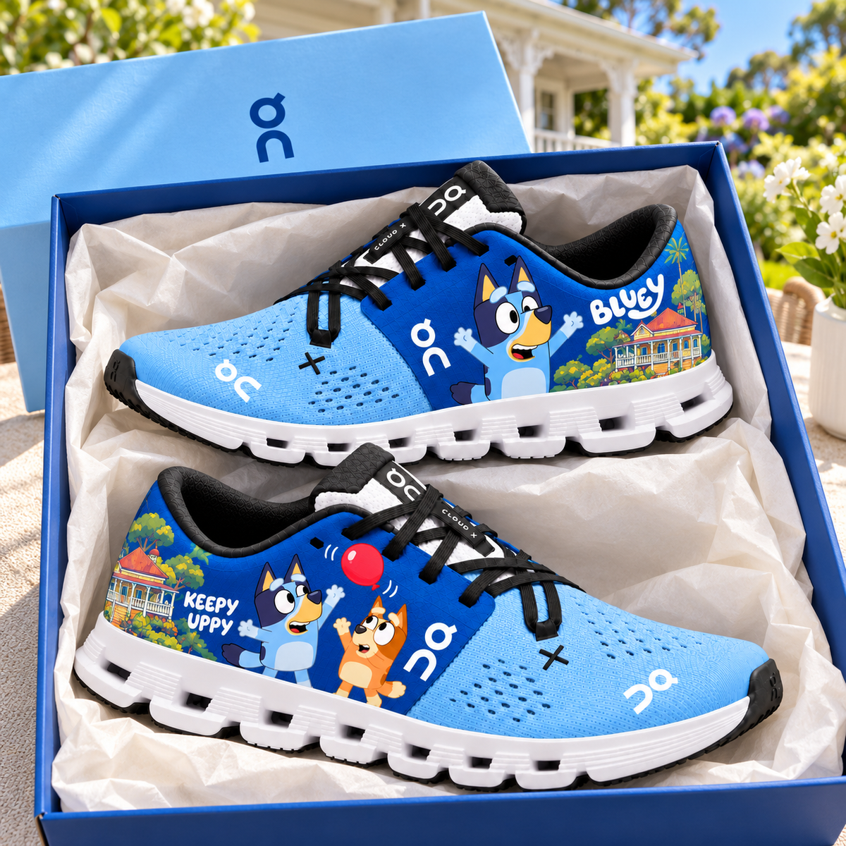 Premium BLU Monochrome Sneakers HQH