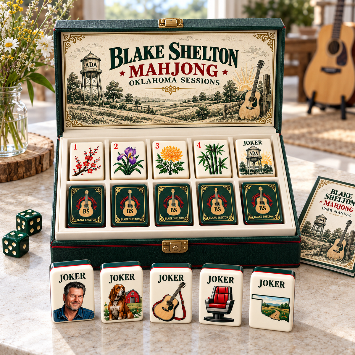 Premium BLSH Mahjong Tiles Set PVNA