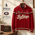 GGBD Premium Varsity Cable-Knit Quarter-Zip Sweater NHVH